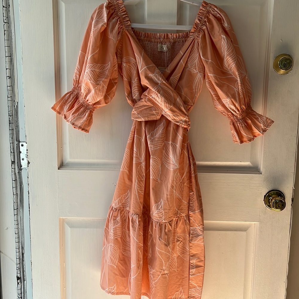 NWT Phi Collective Bali Short Dress Blush Pink